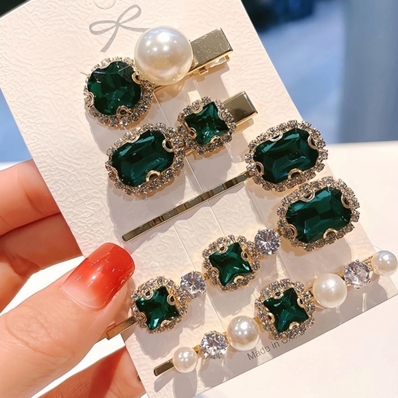 Embellished Hair Clips Set #2 - Picture 1 of 4